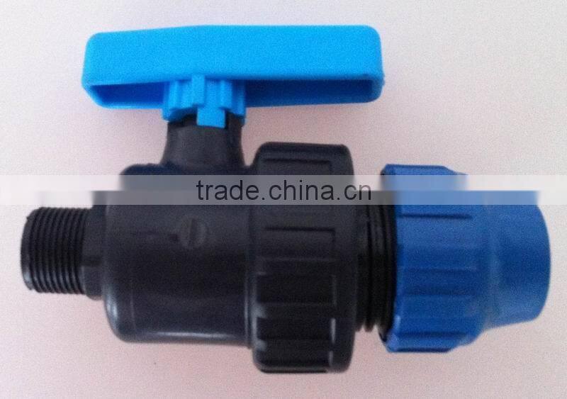 9405 PE male single union water ball valve
