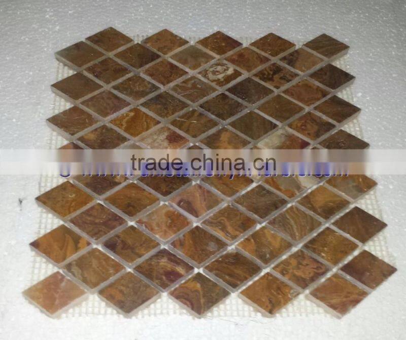 Amazing New Style BROWN GOLDEN ONYX MOSAIC TILES COLLECTIONS