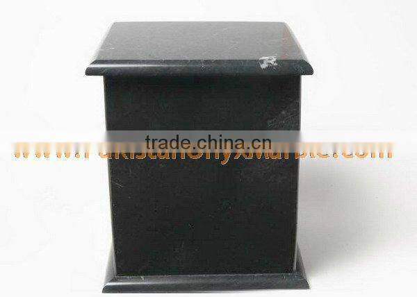 POLISHED MARBLE STONE/JET BLACK MARBLE URNS