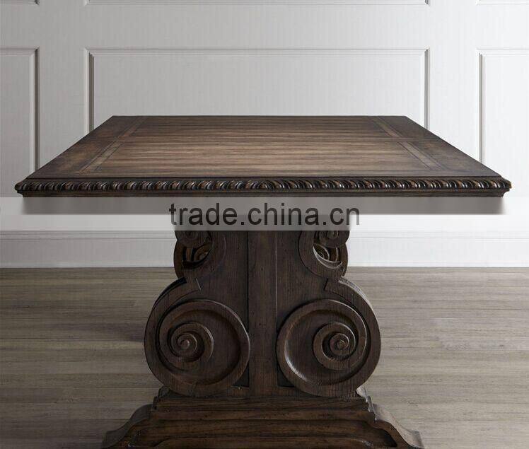 American Country Style Solid Wood Dining Room Set, Post-modernism Luxury Dinning Table and Chairs Set (BF01-X1159)