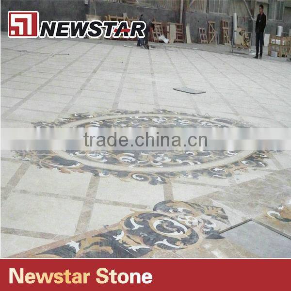 Newstar Marble Medallion Pattern Floor Tile Design Waterjet Mosaic