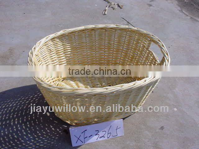 WILLOW WICKER LAUNDRY BASKET WITH HANDLES NATURAL COLOR LAUNDRY BASKET