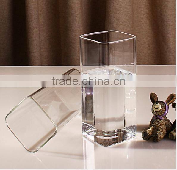 Iced Beverage Glasses Cups ,Capacity: 13-Oz / 400 ml, square shaped, borosilicate glass