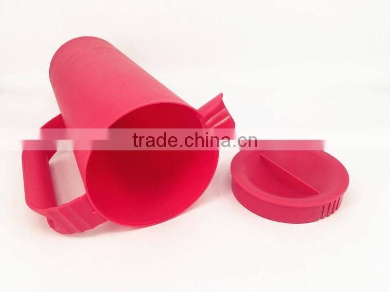 PP 1500ml pither 53oz plastic water jug with handle and 4 cups and tray