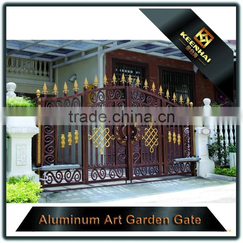 Garden Decoration Powder Coated Aluminum Garden Metal Yard Gates Fence Gate