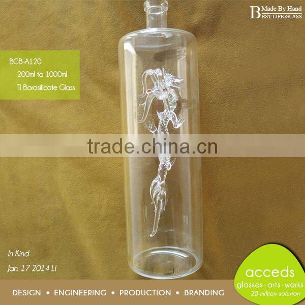New Innovationsl Borosilicate Cheap Novelty Whiskey Bottle