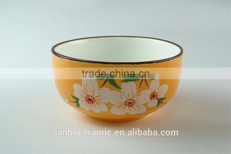 Stocklot Cheap Japanese Style Printing Ceramic Bowl Set porcelain Bowl for gift