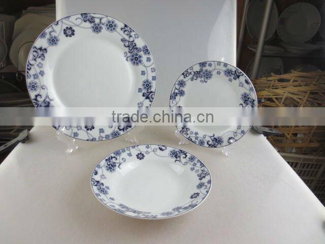 18pcs decal porcelain dinner ware set