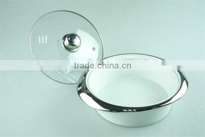 Stock ceramic soup tureen with glass lid/cover with cheap price