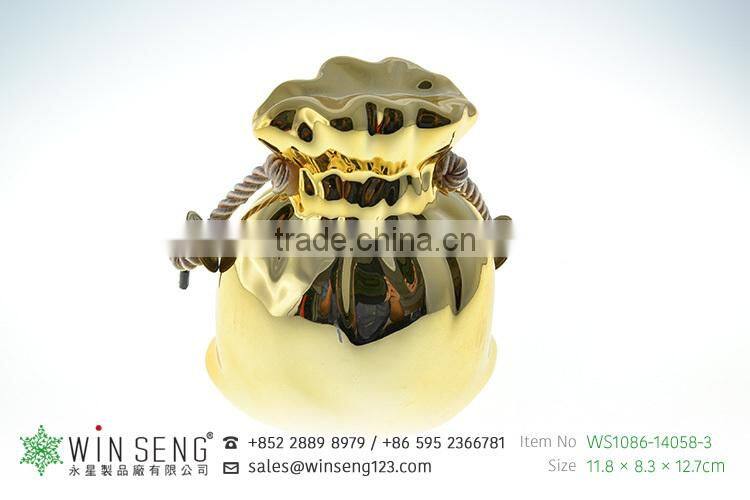 coins for sale antique gold ceramic bag shaped piggy bank for decoration