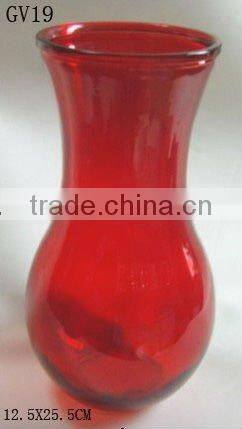 red round glass flower vase for home decoration