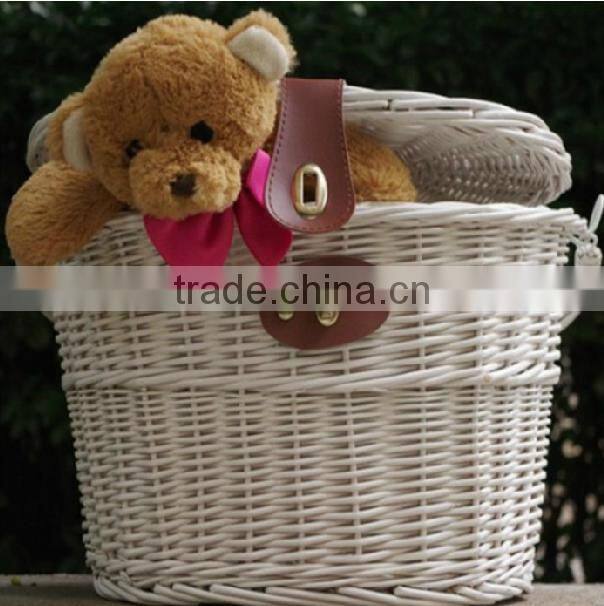 Eco-friendly wicker hand weave bicycle basket