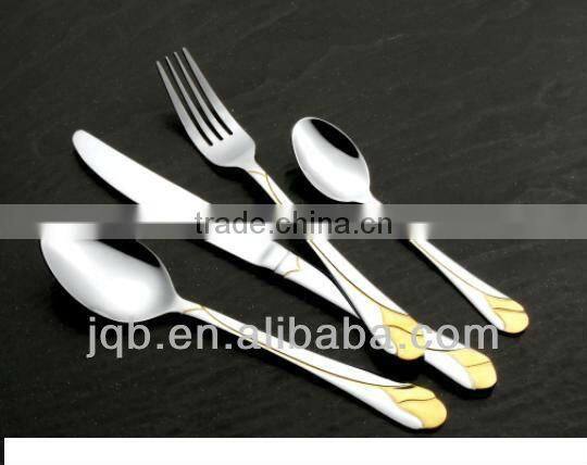 24 pcs Stainless Steel Flatware Set with wooden box package
