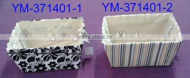 woven paper laundry basket with ears