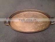 high quality antique metal serving trays