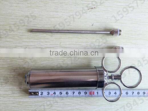 factory direct sale 2oz 2 needles stainless steel food syringe turkey syringe food injector kitchen tool