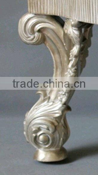 Champagne gold coffee table with marble top, French furniture