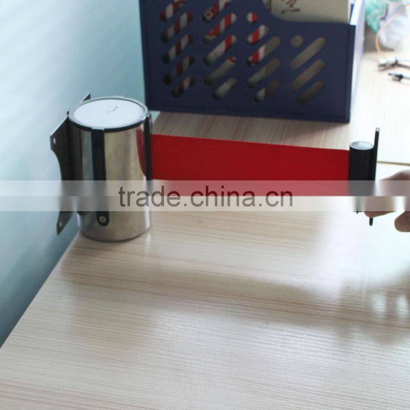 wall mount stanchion retractable barrier belts