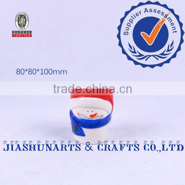 Snowman Hand-Plated Ceramic Tumblers