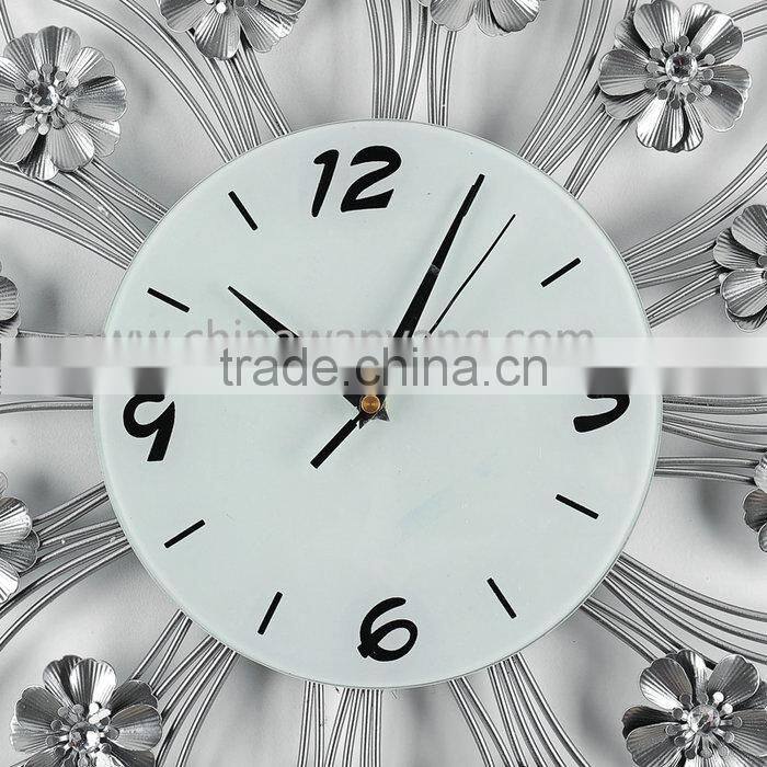 Custom Good Quality Beautiful Silver Cheap Wall Clocks