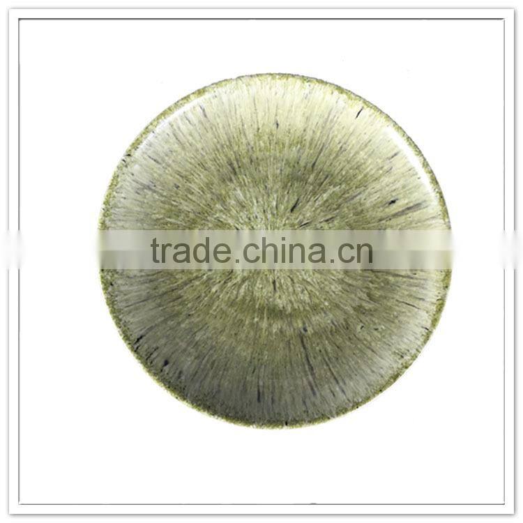 12" Flat creative restaurant dishes melamine plate--porcelain apperance