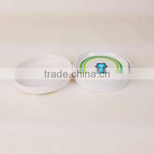 home & restaurant white color plastic melamine cup mat