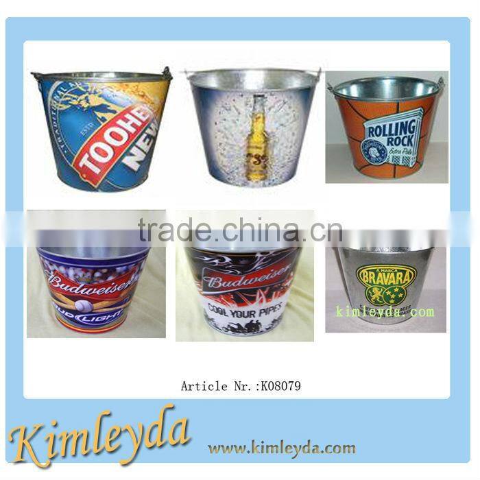 Tin Ice Bucket with Shovel