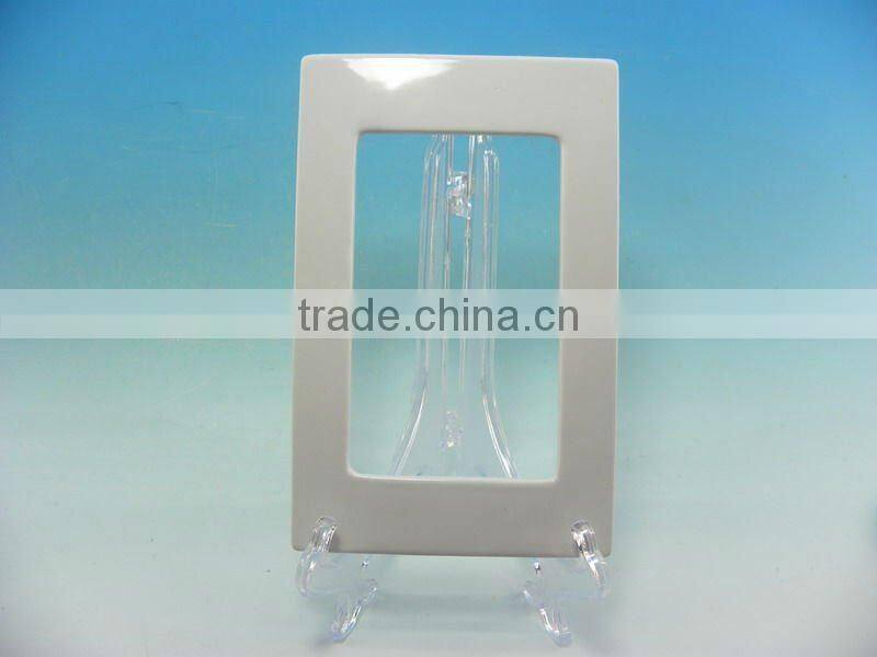 GLAZED CHRISTMAS RED CERAMIC PHOTO FRAME