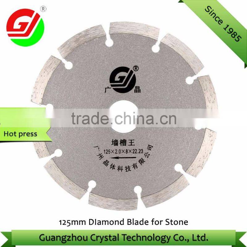125mm Stone Blade for Wall Notch Long Cutting Life Granite Stone Cutting Blade