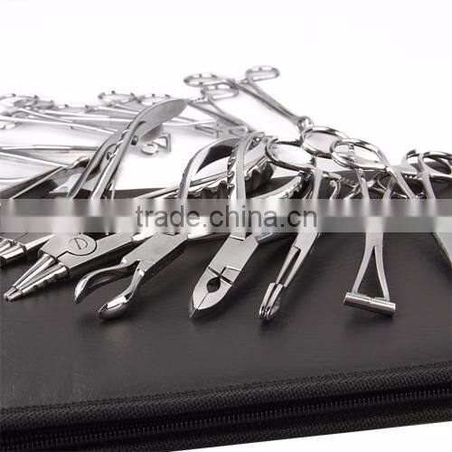 Professional Body Piercing Jewelry Tool Kit including Piercing Needles