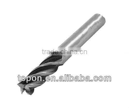 carbide end milling cutter for steel and steel alloy
