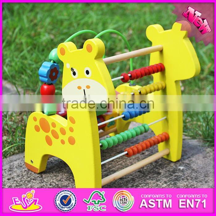 2016 Wholesale intelligent kids toy wooden ball maze game W11H009