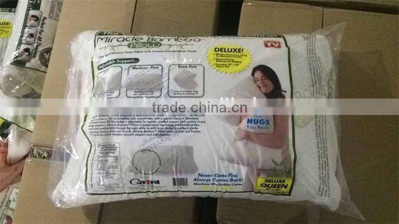 New bamboo fiber rest pillow custom bed rest shredded memory fom pillow