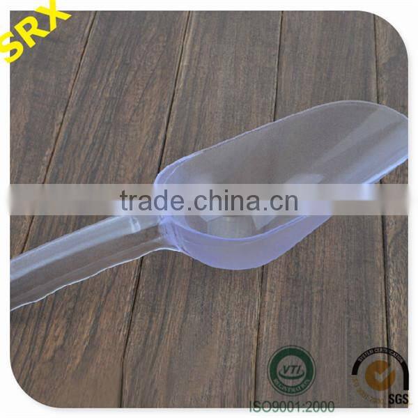 Customized high quality clear plastic scoop, disposable plastic food scoops, oem plastic scoops