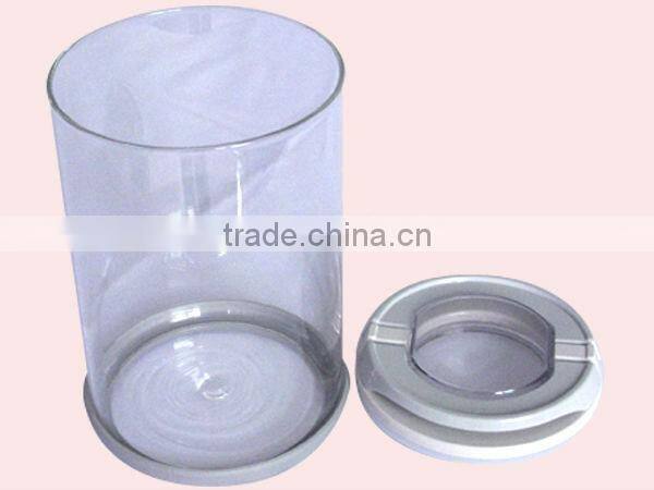 1200ML Large Size Plastic Lid Food Container Glass Airtight Canister