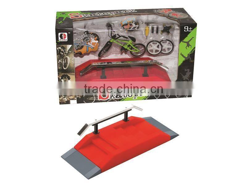 new arrival diecast bike finger bike with skatepark