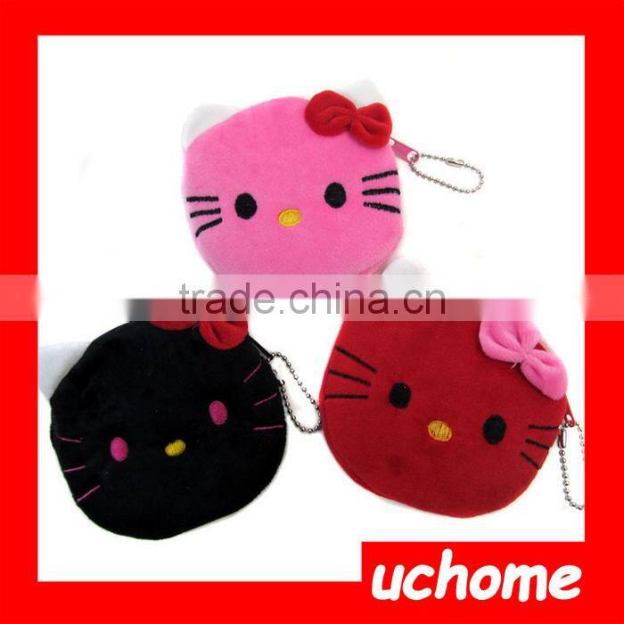 UCHOME New Popular Design Emoji Plush Mini Kids Coin Purses Pocket Money Bag