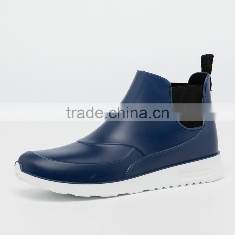 white soft new fashion sport style comfortable elastic gore high quality waterproof shoes for UNISEX women men rain boot wellies