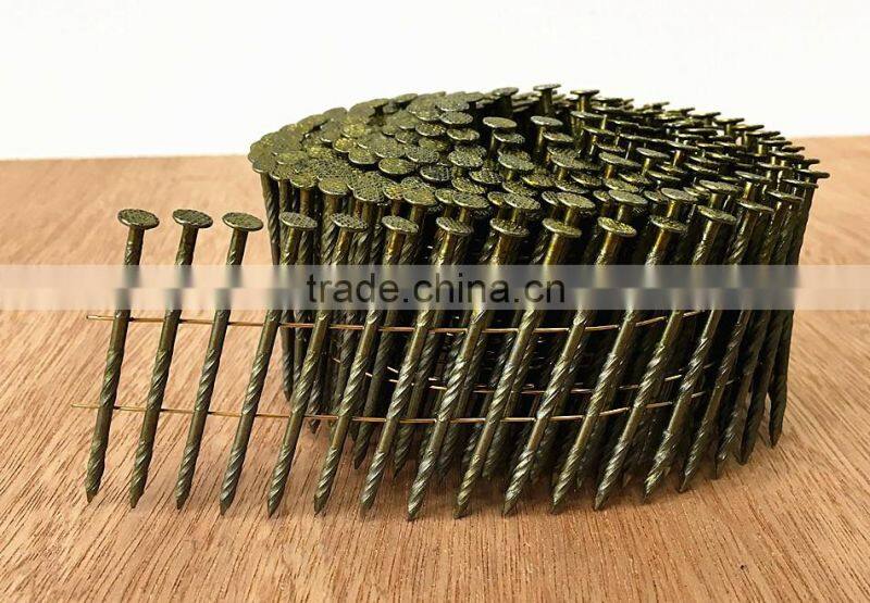 factory supply 90 degree right angle coil nails / vertical angle coil nails