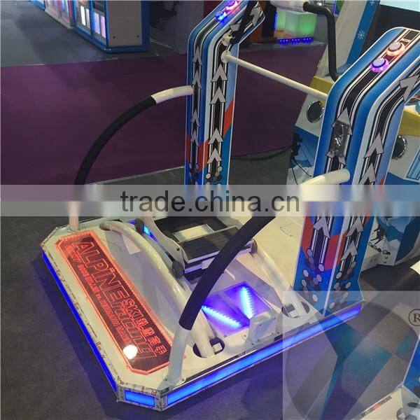Coin operated Alpine skiing electronic simulator skating sport video game machine