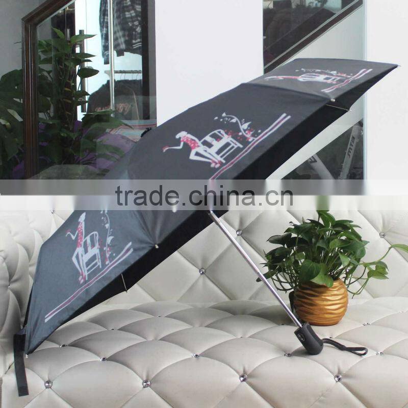 3 Fold auto open and close outdoor umbrella