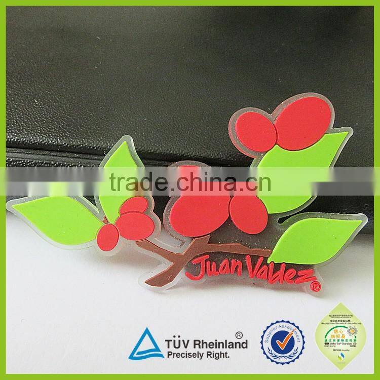 Heart shape raised logo paris souvenir 3D PVC magnet fridge magnet