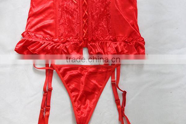 Extremely hot sexy lingeire corset factory / sexy open big breast lingerie