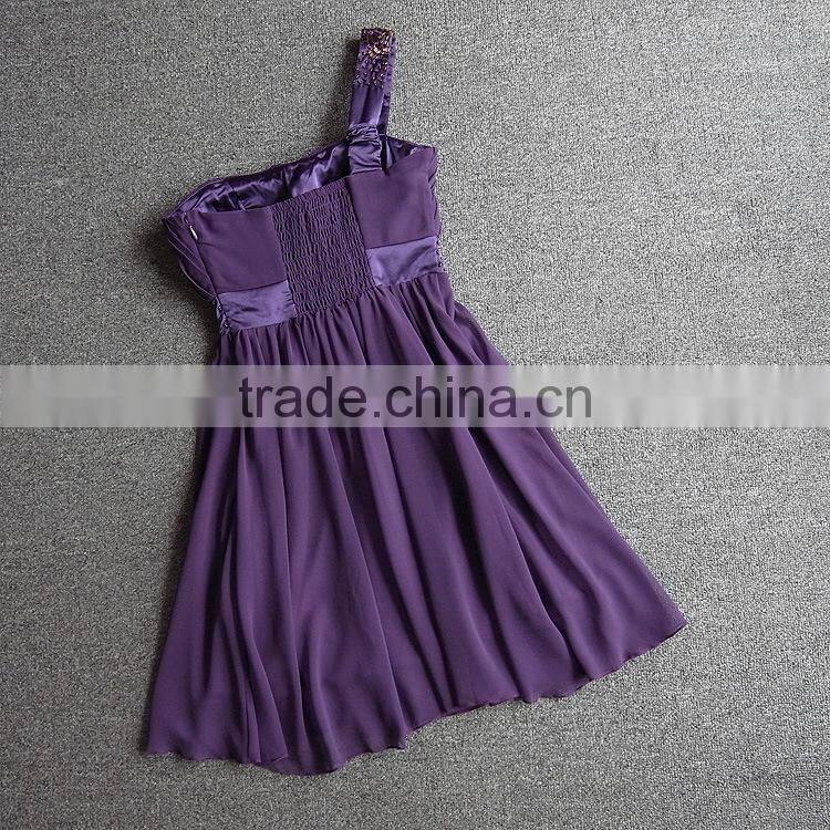 GZY 2015 beaded one-shoulder slim and fit designer dresses