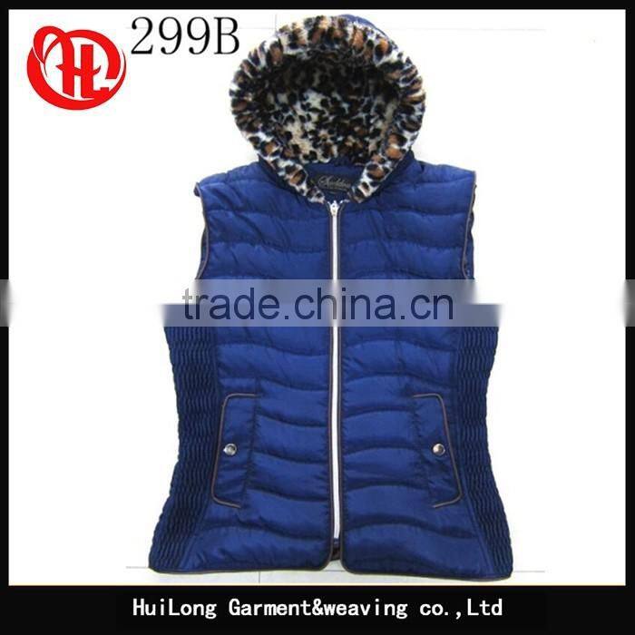 Women padded jacket sleeveless thick vest