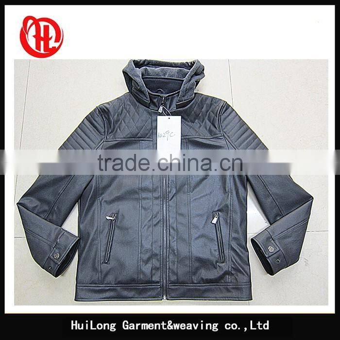 Manufactory factory stock apparel winter heavy pu leather jackets