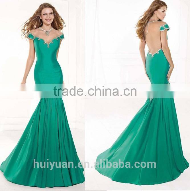green satin beaded sweetheart neckline sample design short sleeve dress