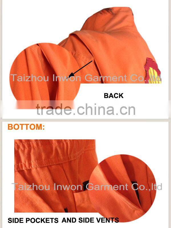 Cotton Industrial Safety Workwear Flame Retardant Coverall
