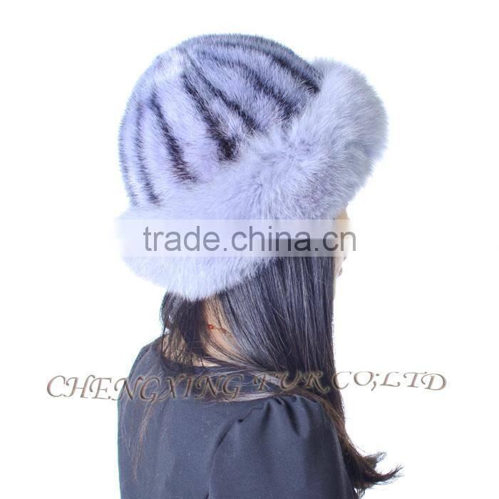 CX-C-156C Fashionable Cheap Custom Fashion Real Mink Fur Beanie Cap fur hats women
