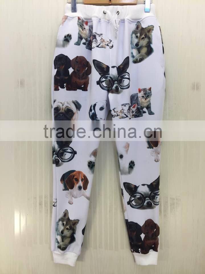 2015 latest popular printed animal custom mens jogger pants